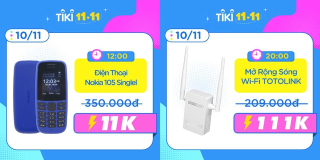 Tiki sale 11.11: Tung sản phẩm chỉ 11K và 111K, hàng công nghệ giảm đến 50%! - Ảnh 2.