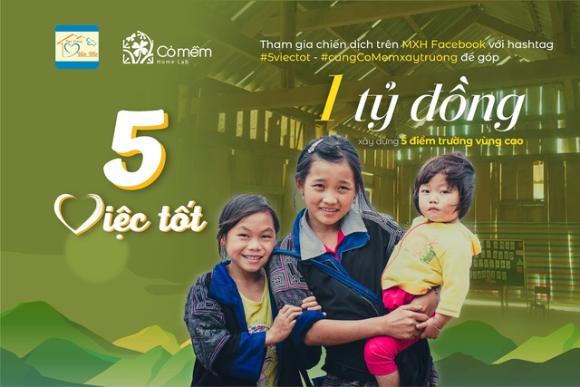 Chiến dịch “5 việc tốt” phát động góp quỹ xây trường cho trẻ em vùng cao - Ảnh 1.