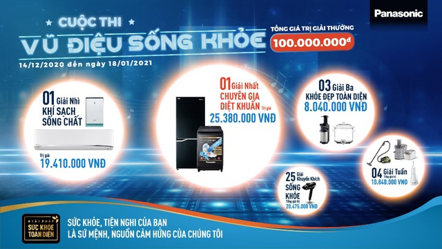 Vũ điệu sống khỏe Panasonic - Giải thưởng khủng lên tới 100 triệu đồng - Ảnh 3.