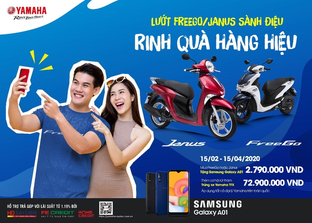 Yamaha tặng cả xe côn tay giá 73 triệu đồng cho khách Việt mua Janus và FreeGo - Ảnh 1.