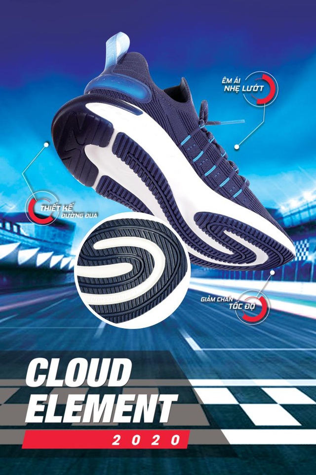 Cloud Element: Đôi giày thể thao lấy cảm hứng từ đường đua F1 - Ảnh 2.
