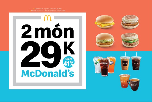 McDonalds Hồ Chí Minh ra mắt thực đơn ưu đãi đến 41% combo “2 món 29k và 2 món 39k” - Ảnh 1.