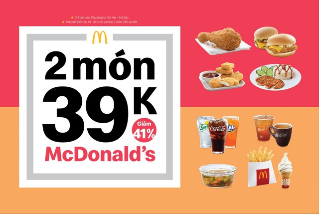 McDonalds Hồ Chí Minh ra mắt thực đơn ưu đãi đến 41% combo “2 món 29k và 2 món 39k” - Ảnh 2.