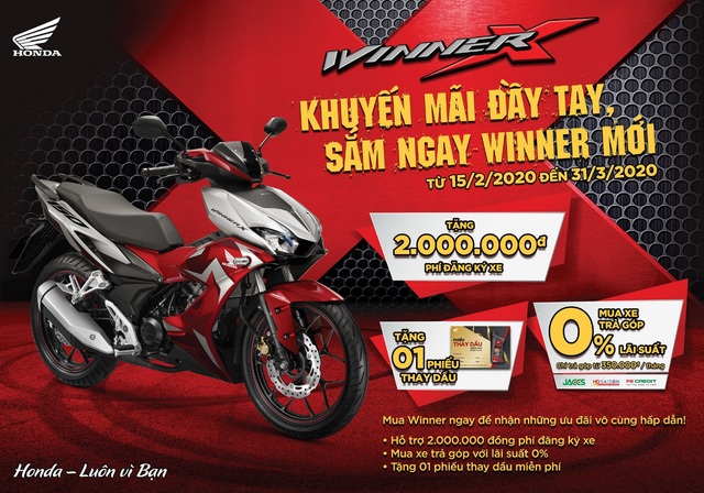 Honda Việt Nam ưu đãi lớn cho khách hàng mua xe WINNER & WINNER X - “Khuyến mãi đầy tay, mua ngay WINNER mới” - Ảnh 1.