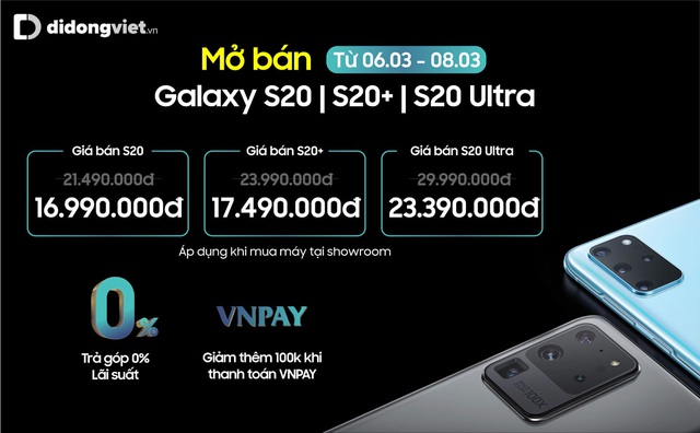 Galaxy S20, S20 Plus, S20 Ultra giá từ 16,9 triệu đồng. Di Động Việt giao hơn 300 máy cho khách trong ngày mở bán. - Ảnh 2.