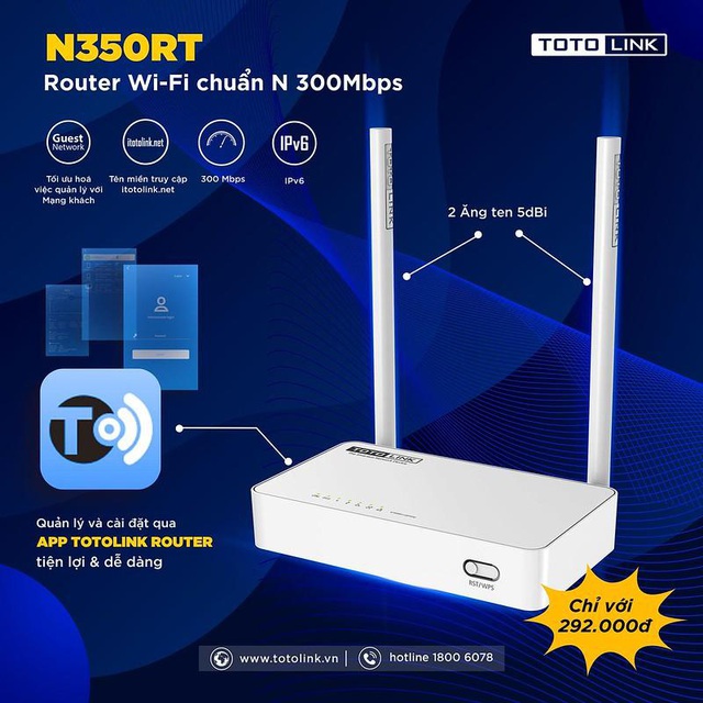 Router Wifi Totolink N350RT - Router Wifi đáng tin dùng dành cho bạn - Ảnh 2.