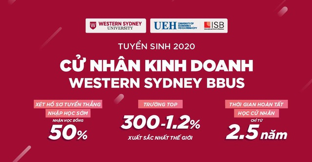 Viện ISB, Đại học Kinh tế TP. Hồ Chí Minh xét hồ sơ tuyển thẳng Cử nhân Kinh doanh Western Sydney BBUS - Nhận học bổng 50% - Ảnh 1.