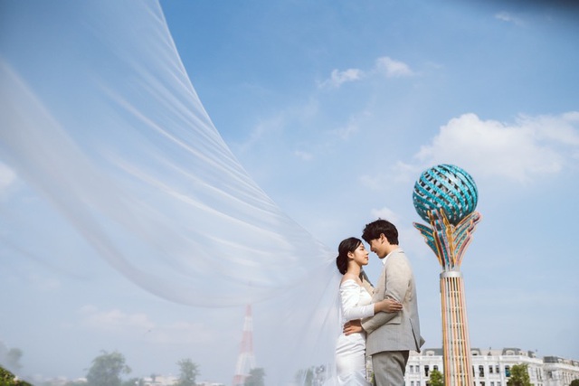 Ngất ngây bộ ảnh cưới đẹp như mơ tại vườn Nhật Bản Vinhomes Smart City - Ảnh 10.