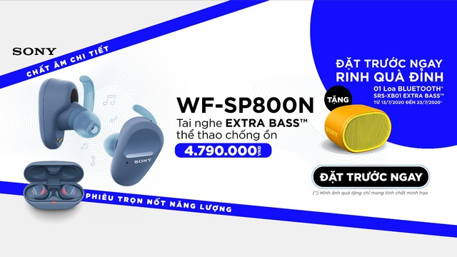 Sony ra mắt tai nghe Thể thao chống ồn EXTRA BASS™ Truly Wireless WF-SP800N, khuyến mãi đặt hàng từ 13 - 23/07 - Ảnh 3.