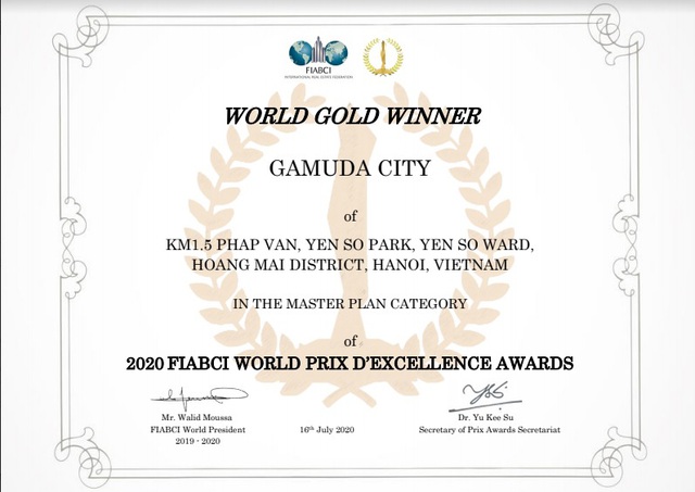 FIABCI World Prix d’Excellence 2020: Gamuda City dành giải vàng hạng mục Master Plan - Ảnh 2.