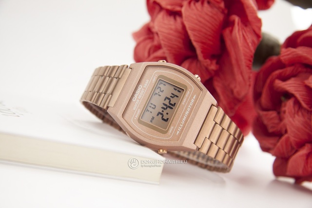 “Hot trend” đồng hồ Casio B640WC-5ADF điện tử vàng hồng - Ảnh 1.
