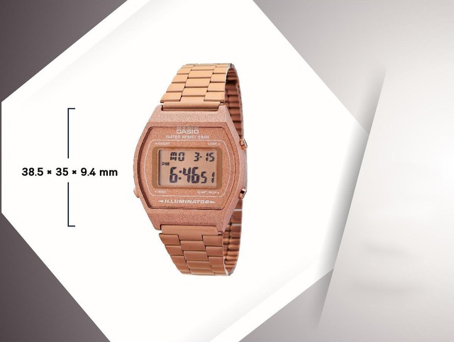 “Hot trend” đồng hồ Casio B640WC-5ADF điện tử vàng hồng - Ảnh 5.