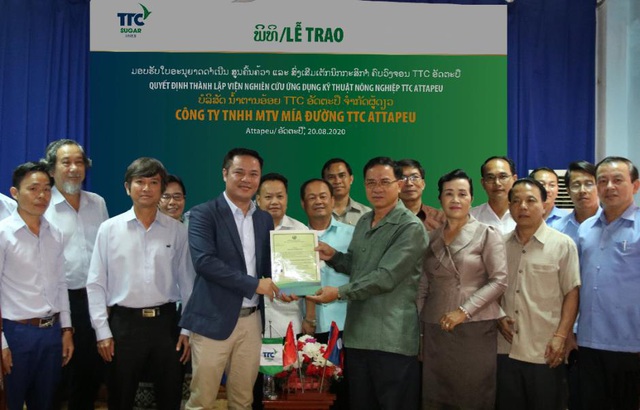 TTC Sugar thành lập viện nghiên cứu ứng dụng kỹ thuật nông nghiệp TTC Attapeu - Ảnh 1.