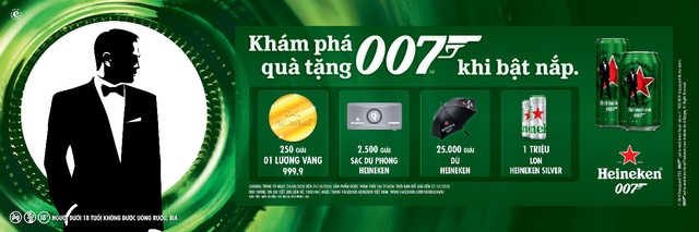 Triệu quà tặng hấp dẫn khi bật nắp và trải nghiệm thế giới “mật vụ” cùng phiên bản giới hạn Heineken James Bond - Ảnh 1.