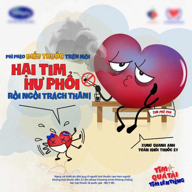Bộ tranh “Tim quá tải - tim lên tiếng” cảnh báo các nguy cơ bệnh tim mạch - Ảnh 4.