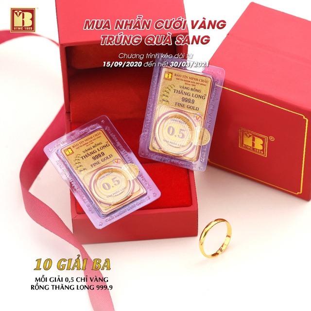 Mua nhẫn cưới vàng trúng quà sang tại Bảo Tín Minh Châu - Ảnh 5.