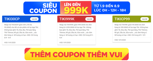 Tổng hợp deal và coupon hot dịp 9.9 trên Tiki - Ảnh 2.