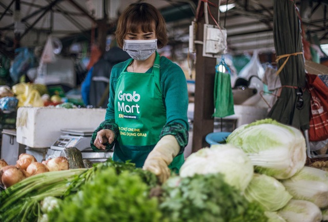 Hà Nội: Chủ sạp chợ Thành Công háo hức bán hàng Tết qua GrabMart - Ảnh 1.