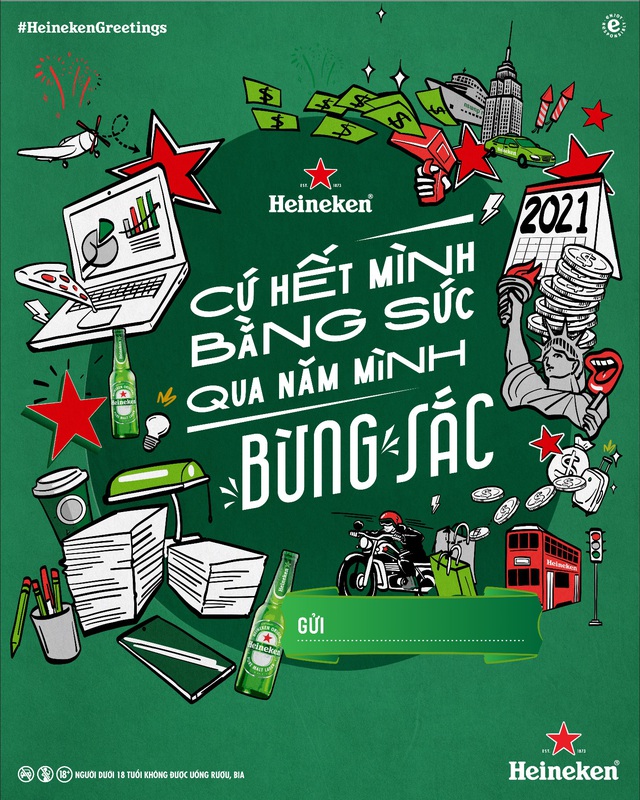 Dân mạng hào hứng “bắt trend” chúc mừng năm mới của Heineken - Ảnh 3.