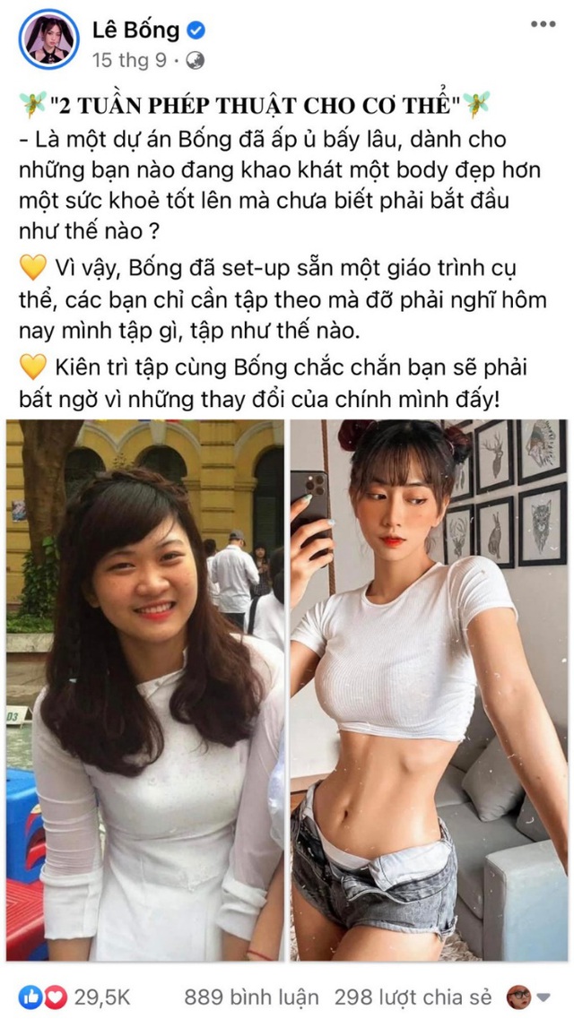 Giảm tới 6kg sau 2 tuần tham gia &ldquo;2 Tuần Ph&eacute;p Thuật Cho Cơ Thể&rdquo; của L&ecirc; Bống, nhiều bạn trẻ lột x&aacute;c ngoạn mục - Ảnh 1.