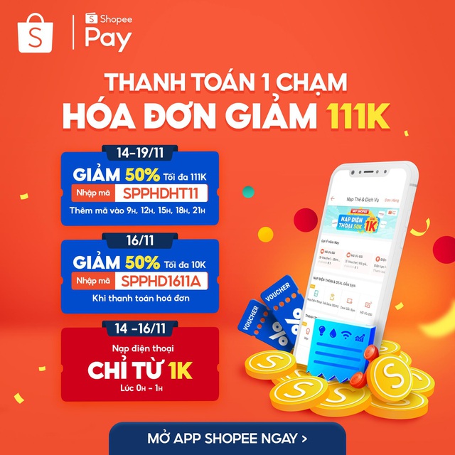 “Đứng ngồi không yên” với siêu hội giảm giá 50%, lại thêm deal 1K, 1 đồng tại ShopeePay Day - Ảnh 2.