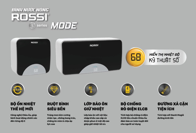 Bình nước nóng Rossi S-Series Mode: trợ thủ đắc lực cho phụ nữ hiện đại - Ảnh 1.