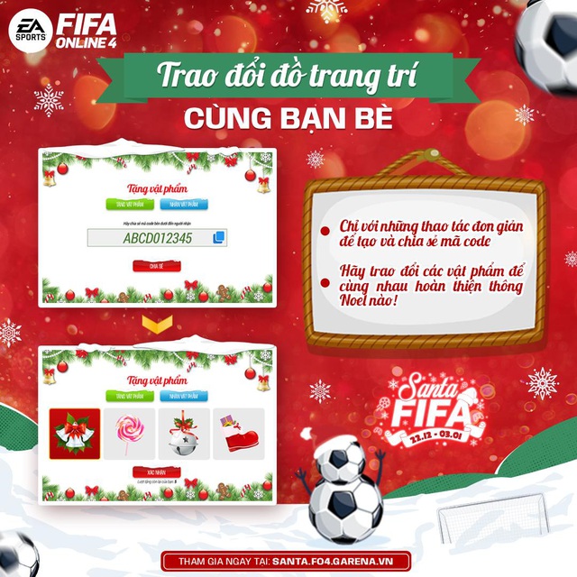 Đón nhận bão quà và cổ vũ Đội tuyển Việt Nam với sự kiện Giáng sinh đến từ FIFA Online 4 - Ảnh 3.