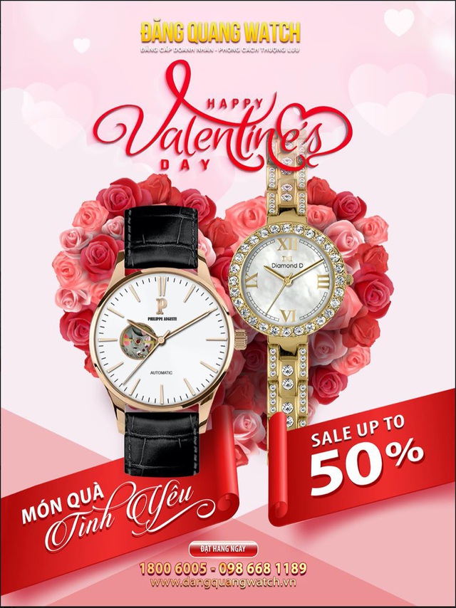 Đăng Quang Watch sale up to 50% - tặng ngay iPhone Pro Max cho khách hàng mua đồng hồ nhân ngày lễ Tình yêu 14/2 - Ảnh 1.