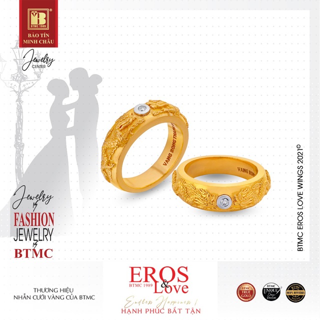 Nhẫn cưới Vàng Rồng Thăng Long - sản phẩm mới giàu ý nghĩa của Bảo Tín Minh Châu - Ảnh 1.