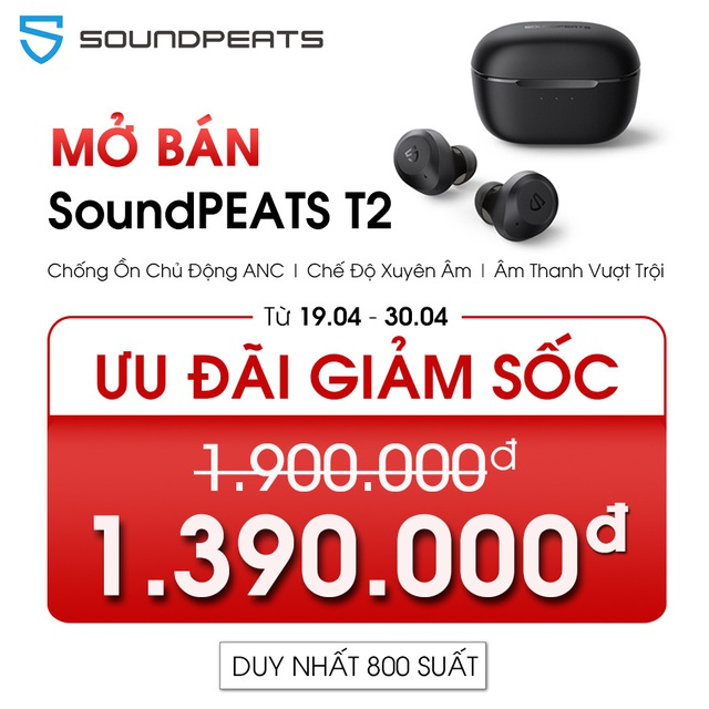 Mở bán siêu phẩm tai nghe SoundPEATS T2 giá sốc: Không dây, không ồn, không mệt mỏi - Ảnh 4.