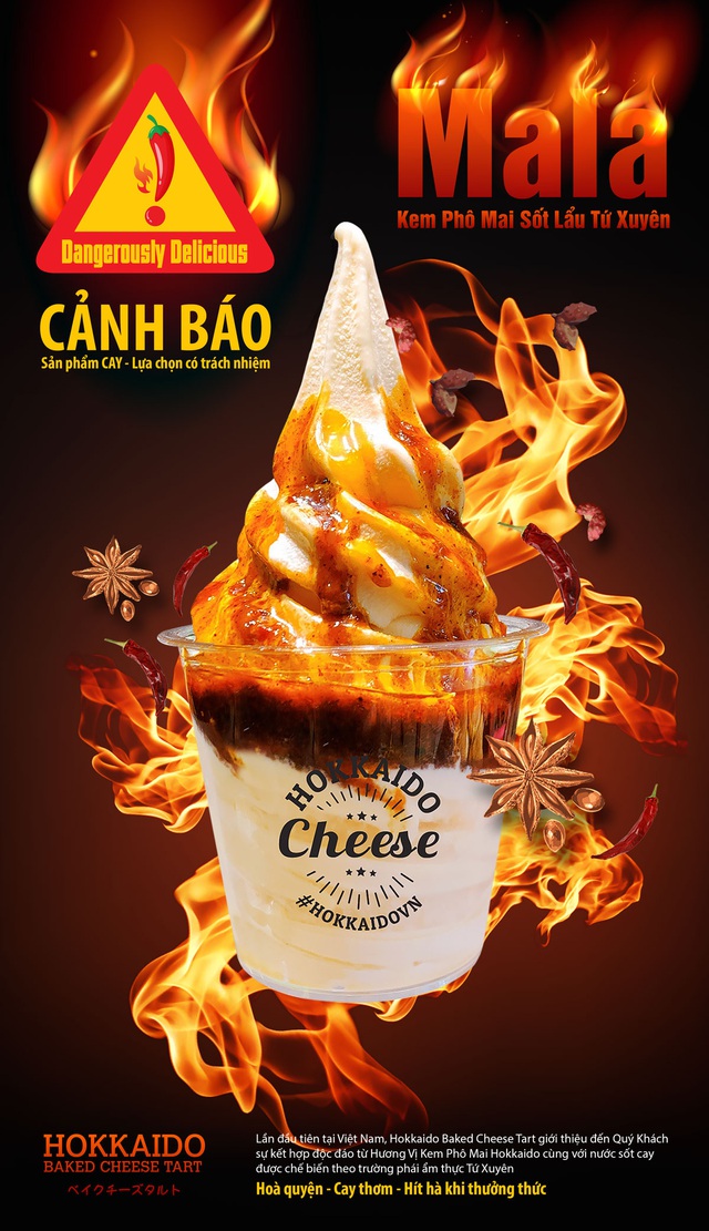 Ăn thử chiếc kem phô mai sốt lẩu Tứ Xuyên vị cay tê, lạ nhất Sài Gòn - Ảnh 3.