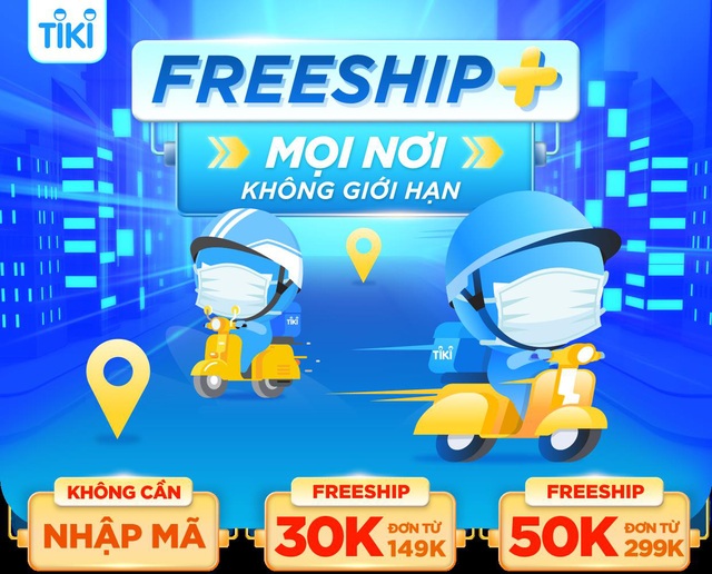 Tiki tung chính sách vận chuyển mới: đơn 149K là đã freeship, không giới hạn số lần, áp dụng trên toàn quốc - Ảnh 1.