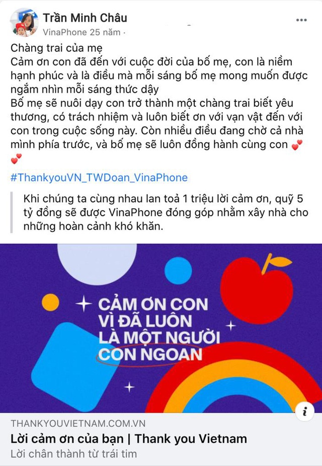 Thông điệp của #Thank you, Vietnam! gửi tới ngày Gia Đình Việt Nam - Ảnh 1.