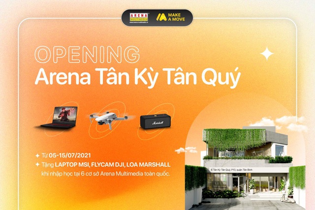 Arena Multimedia khai trương cơ sở thứ 6 tại Tân Kỳ Tân Quý (TP.HCM): Tặng quà khủng cho “tân binh” toàn quốc - Ảnh 1.