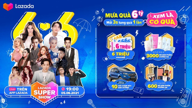 Hé lộ phần quà đến 6 tỷ đồng và những tiết mục lần đầu xuất hiện trên sân khấu Siêu show hè của Lazada - Ảnh 1.