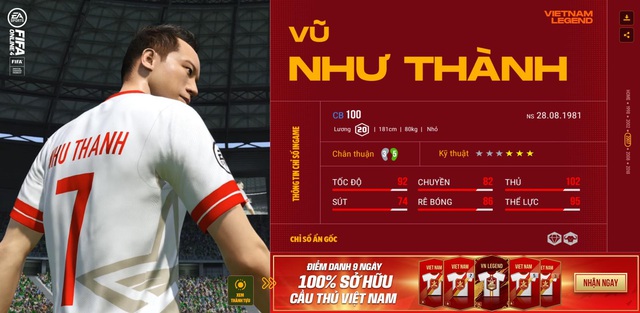 Các huyền thoại bóng đá Việt Nam bất ngờ xuất hiện trong Fifa Online 4 - Ảnh 6.