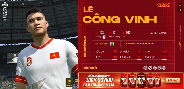 Các huyền thoại bóng đá Việt Nam bất ngờ xuất hiện trong Fifa Online 4 - Ảnh 8.