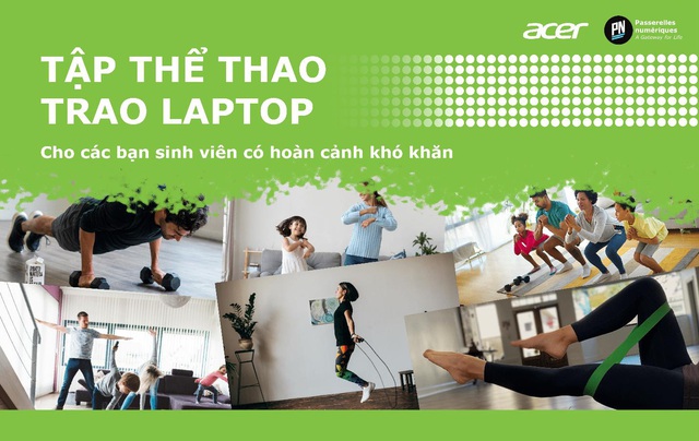 Vượt qua nỗi lo đại dịch, cùng Acer “Tập thể thao - Trao laptop” cho sinh viên có hoàn cảnh khó khăn - Ảnh 1.