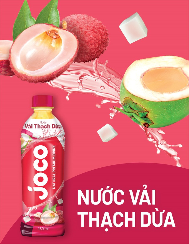 Nước trái cây JOCO ra mắt hương vị “vải thạch dừa” độc đáo - Ảnh 2.