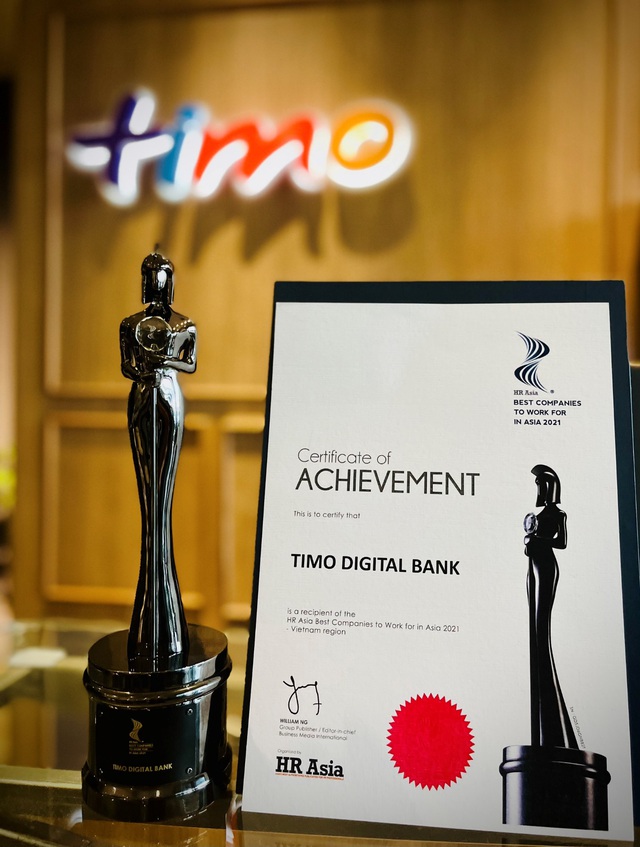 Ngân hàng số Timo được vinh danh “Nơi làm việc tốt nhất châu Á 2021” - Ảnh 1.