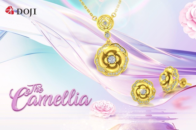 Thổn thức với vẻ đẹp từ bộ sưu tập “The Camellia” của DOJI - Ảnh 2.