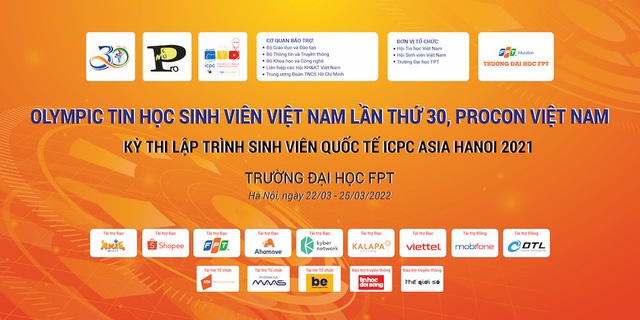 ĐH FPT đăng cai Olympic Tin học SVVN lần thứ 30, Procon và ICPC Asia Hanoi 2021 - Ảnh 1.