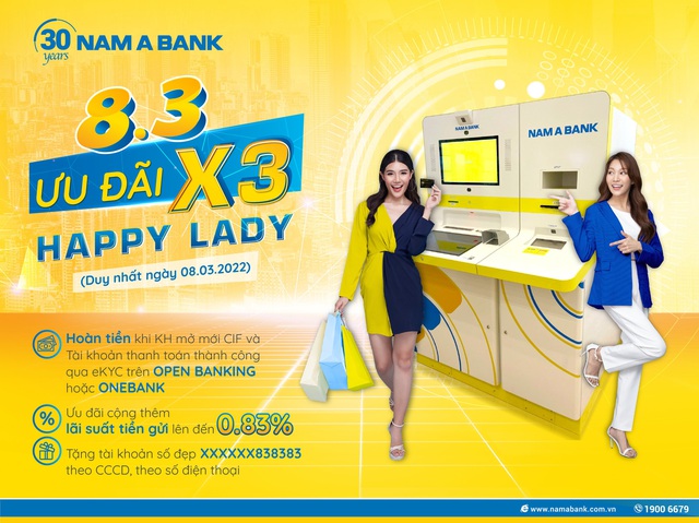 Nam A Bank tri ân khách hàng nhân ngày Quốc tế Phụ nữ 8/3 - Ảnh 1.