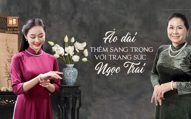 Áo dài thêm sang trọng với trang sức ngọc trai - Ảnh 1.