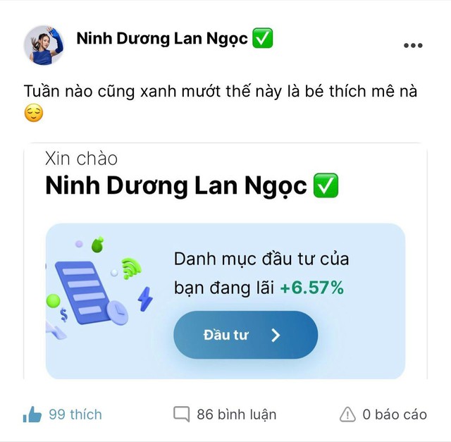 Ninh Dương Lan Ngọc đầu tư chứng kho&aacute;n thế n&agrave;o? - Ảnh 1.