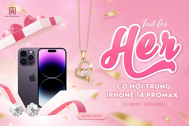 Mua trang sức v&agrave;ng Bảo T&iacute;n Mạnh Hải, tr&uacute;ng ngay iPhone 14 Pro Max - Ảnh 1.