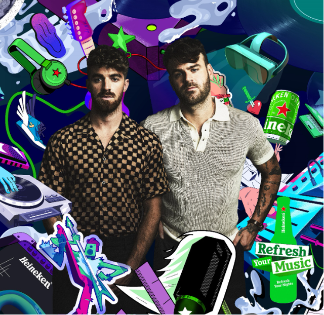 Heineken kết hợp c&ugrave;ng bộ đ&ocirc;i The Chainsmokers trong chiến dịch Refresh your music, Refresh your nights - Ảnh 1.