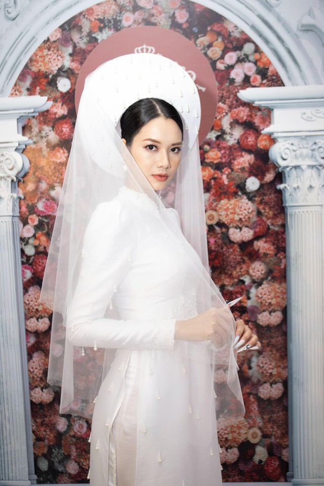 Người đẹp Thuỳ Dương sánh bước bên ông xã Minh Tiệp trình diễn trong show váy cưới “Ngọc Nữ” của NTK Dung Dung - Ảnh 7.