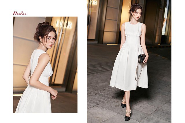 Gợi ý 8 mẫu đầm sang trọng, ngọt ngào cho nàng dự tiệc cuối năm - Ảnh 8.