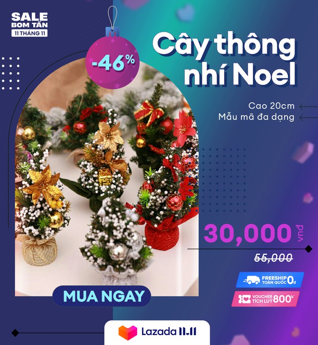 Chưa đến 1 triệu mua hết 6 m&oacute;n đồ trang tr&iacute; Gi&aacute;ng sinh cực xinh, sale đậm duy nhất ng&agrave;y 11/11, c&oacute; m&oacute;n chỉ 20k - Ảnh 3.